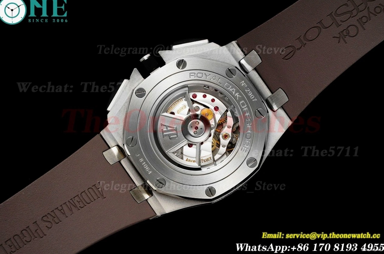 RSF RU A3126 44mm Royal Offshore SS Blue Stk Grey Oak 1218